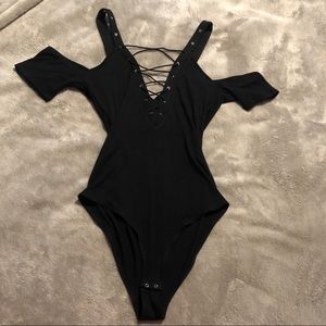 Open shoulder bodysuit